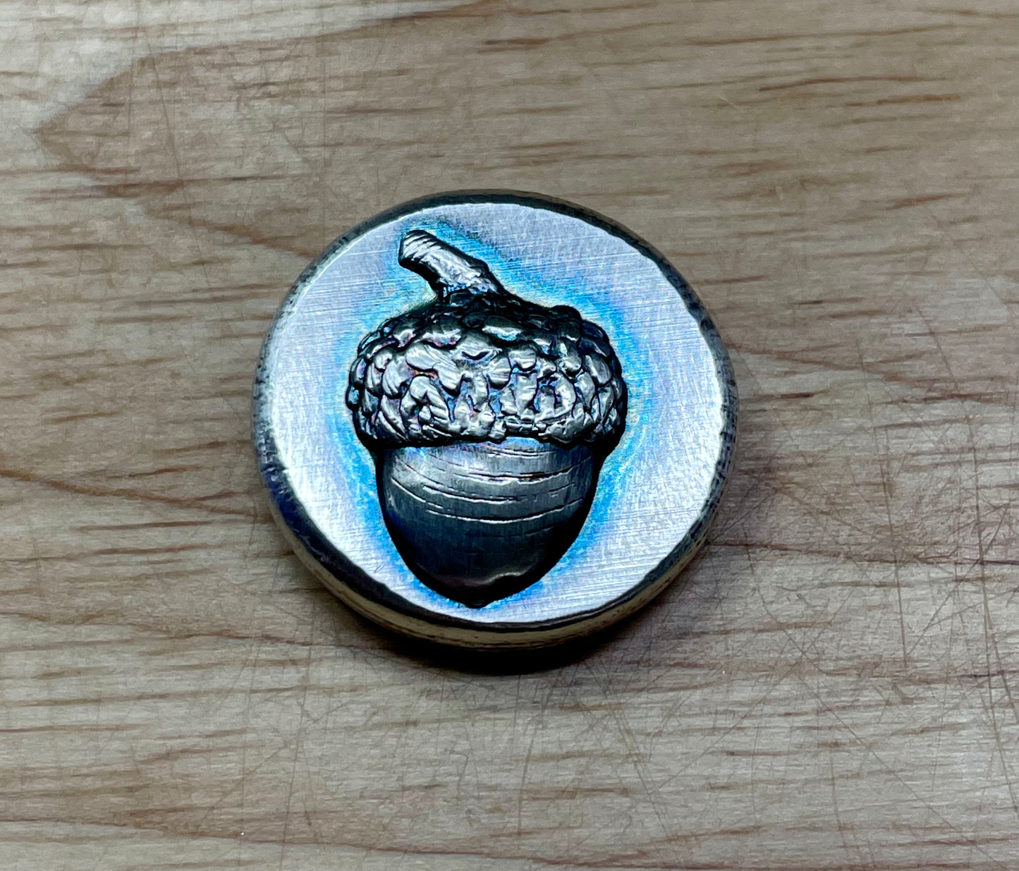 1oz .999 Silver Antiqued Acorn Round