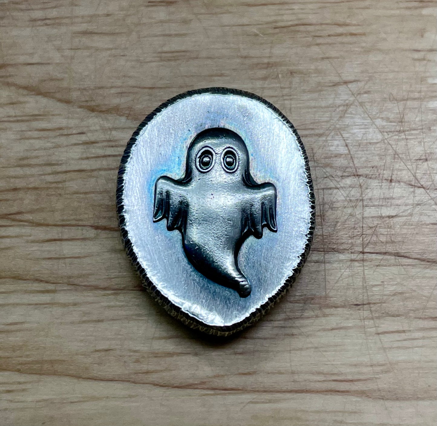 1.1 oz .999 Silver Antiqued Ghost