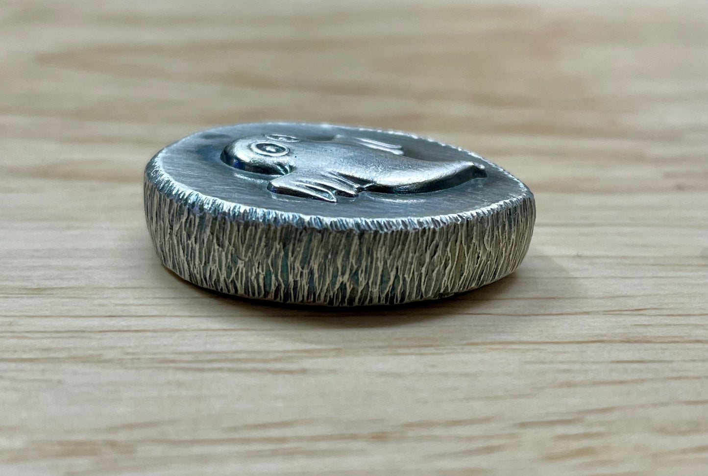 1.1 oz .999 Silver Antiqued Ghost