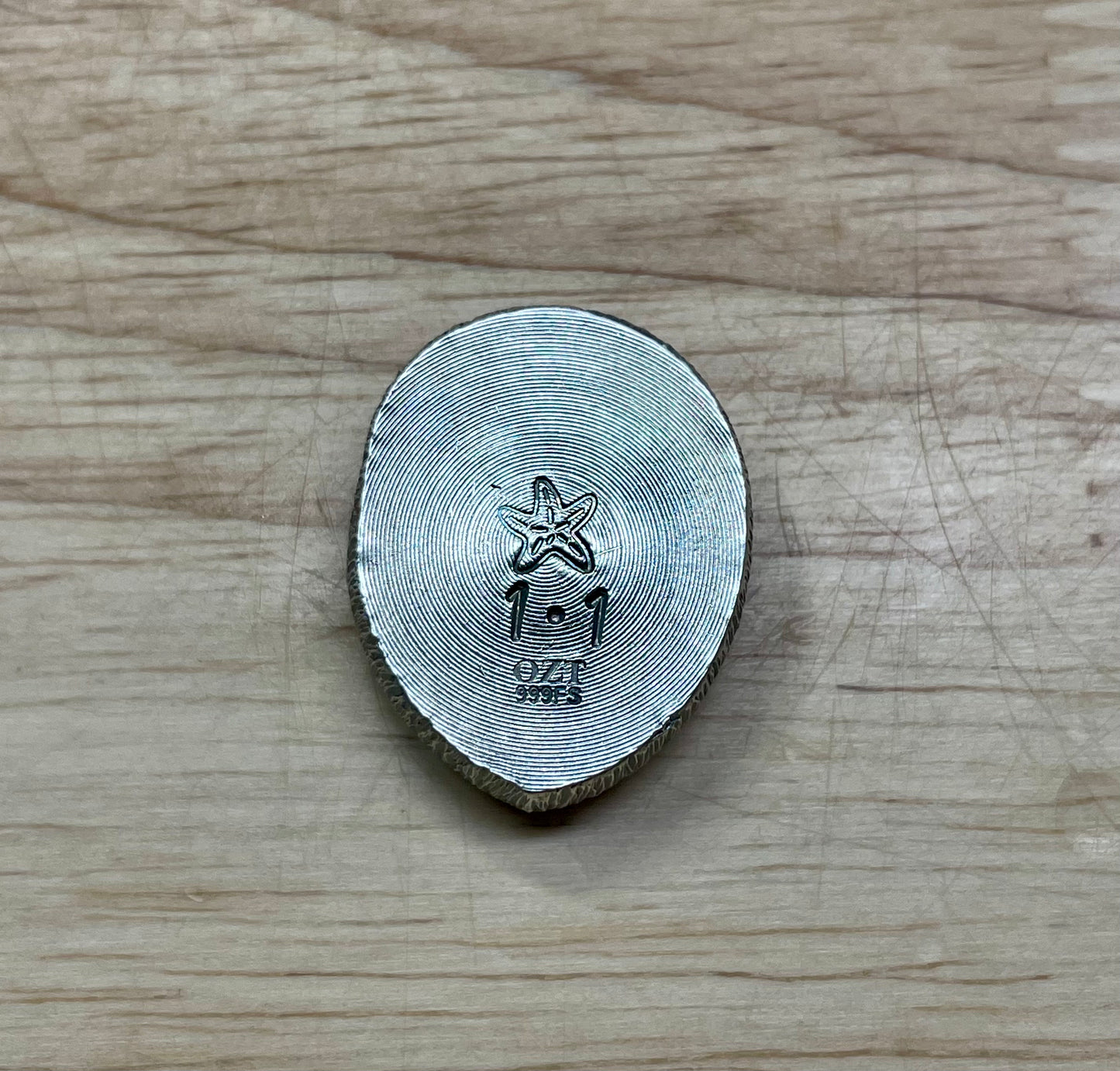 1.1 oz .999 Silver Antiqued Ghost