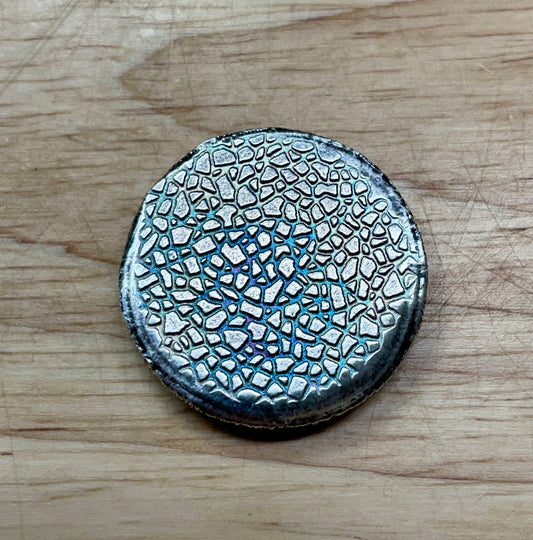 1.3oz .999 Silver Antiqued and Toned Crackle Round