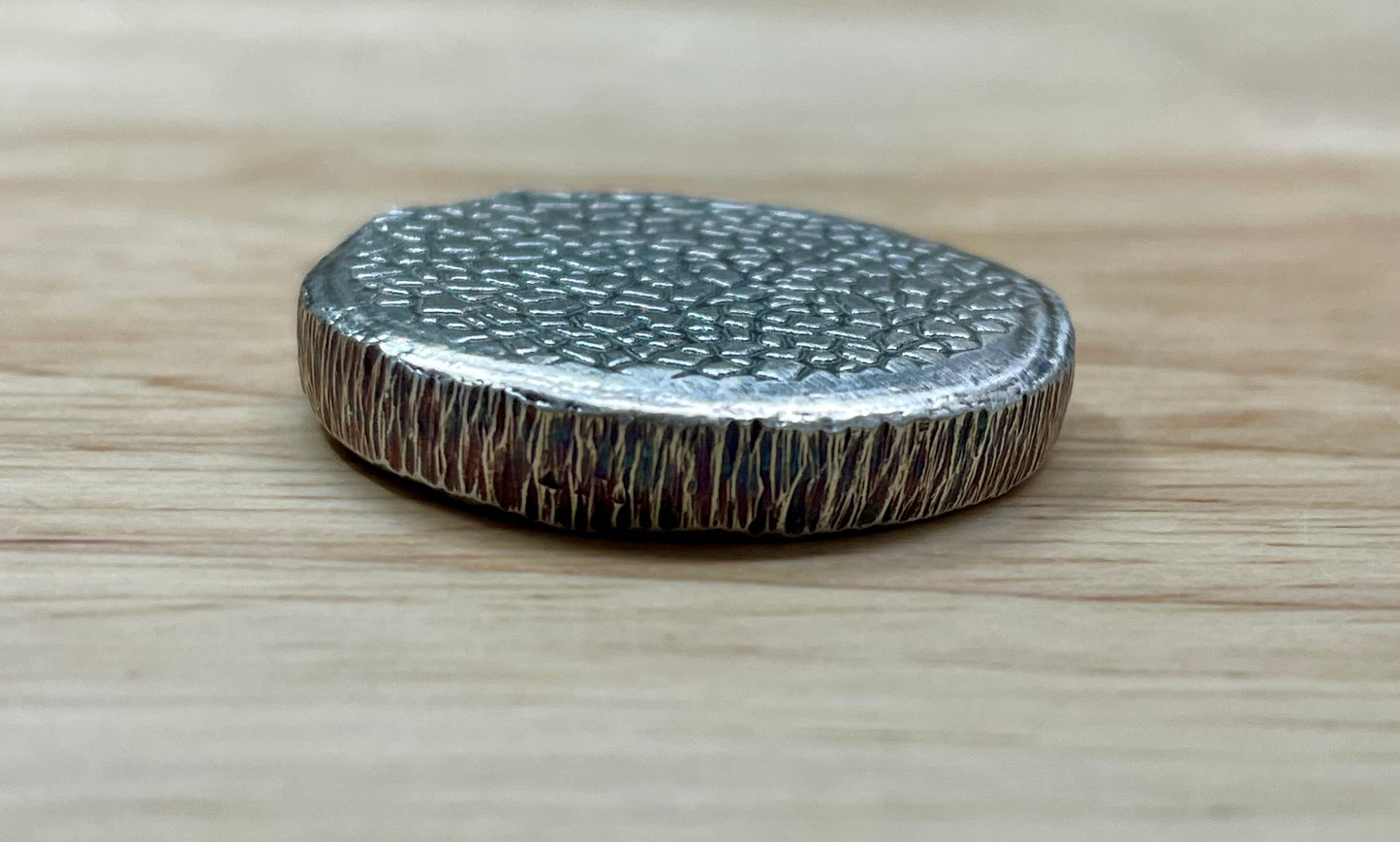 1.3oz .999 Silver Antiqued and Toned Crackle Round