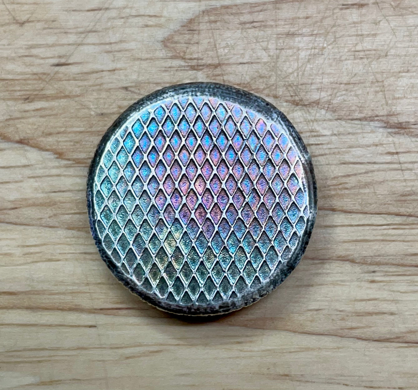 1.6oz .999 Silver Antiqued and Toned Mesh Round