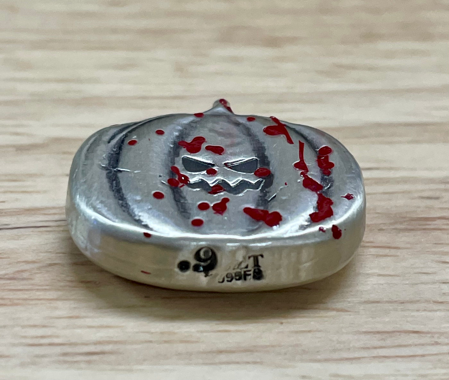 0.9oz .999 Silver Splattered Pumpkin Bar (Special Edition)
